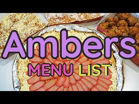 Ambers Menu Prices [Philippines Restaurant Menu]