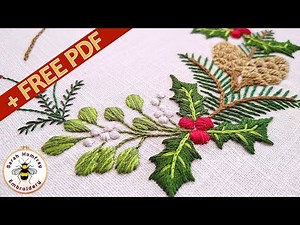 Winter Wonderland - FREE pdf design download for hand embroidery | Perfect embroidery for beginners