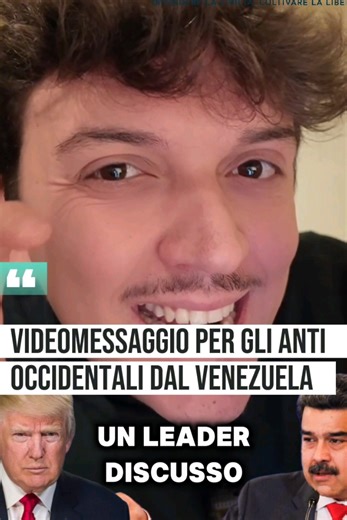 Tutti abbiamo un amico antioccidentale che oggi difende Maduro. Mandategli questo video del nostro direttore @ginozavalani , poi osservate la sua reazione e fateci sapere nei commenti. Mentre da Roma e Milano si pontifica sul “diritto internazionale”, il popolo venezuelano festeggia. Esistono due mondi: quello delle favole e quello reale. Il problema è che qualcuno continui a confonderli. #Venezuela #Occidente #maduro #diritto Ps: per sostenerci tap sul link in bio