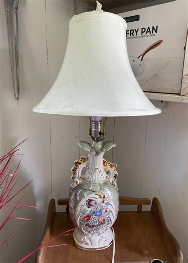 Vintage Porcelain Table Lamp Hand Painted Floral Gold Trim | Elegant Classic Electric Lamp | Traditional Home Decor Lighting - Etsy