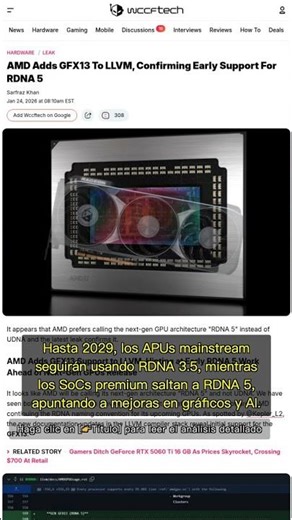 🧐👉 AMD mete GFX13 en LLVM: RDNA 5 llega y los APUs básicos se quedan en RDNA 3.5 ... #QixNewsAI
