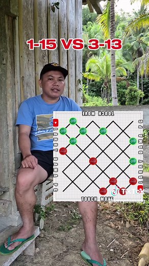 Imaginary Dama Tutorial 1-15 vs 3-13 #fyp #larrydamapg #checkers #draughts