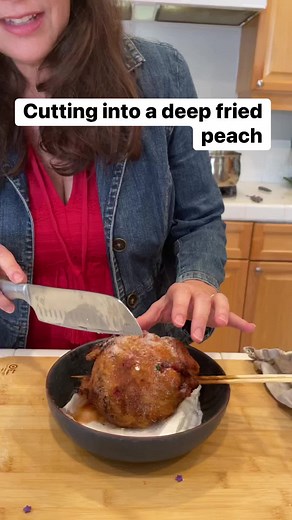 6.4K views · 46 reactions | Peach cobbler on a stick! | Caroline | Facebook
