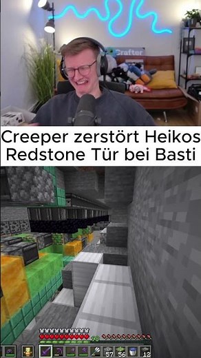 Creeper destroys Heiko's redstone door #craftattack #minecraft #craftattack13 #castcrafter #heiko