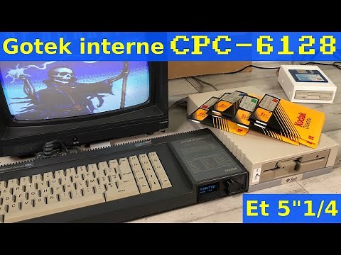 A Gotek in a CPC 6128 and a 5.25 drive