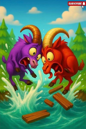 The Two Goats on a Narrow Bridge”