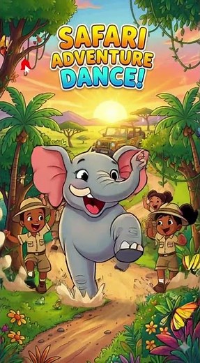 Safari Adventure Dance | Kids Animal Dance Song | Jungle Safari Fun #kidssongs #kids #toddlerlearn