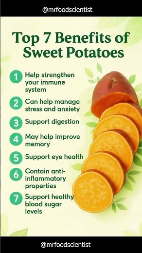 Top 7 Benefits of Sweet Potato #health #food #healthyeating #healthtips #healthylifestyle #healthy