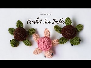 EASIEST CROCHET NO-SEW SEA TURTLE PATTERN VIDEO TUTORIAL