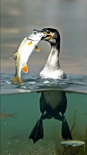 Anhinga Bird Hunting for Fish