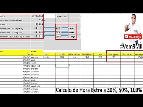 Overtime Calculation in Excel: 30%, 50%, or 100% | Overtime in Excel