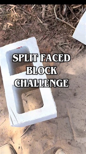 #splitfacedblockchallenge grip test with a split faced CMU 💪 this the real deal #bloquepartidodesafío