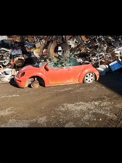 Auto scrapped car destroy #auto #industrial #recycling