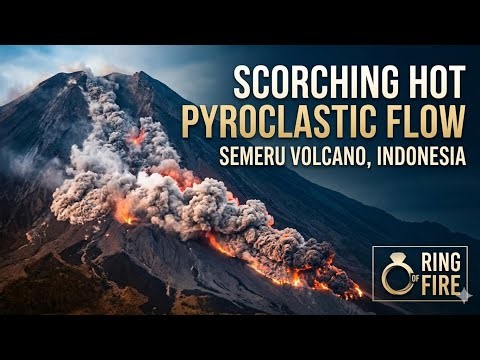 Semeru Volcano: Scortching Hot Pyroclastic Flow, Indonesia, Ring of Fire