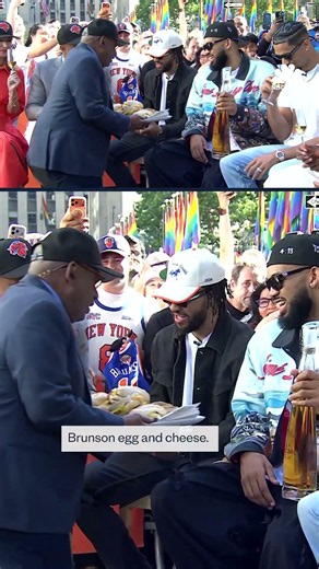 The Knicks toast NYC while visiting TODAY after NBA Finals win
