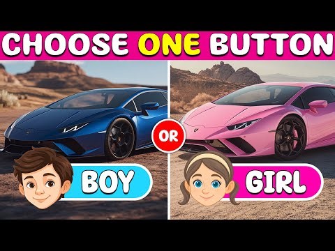 Choose One Button! 🤩 GIRL or BOY Edition 💙❤️ Quiz Rainbow