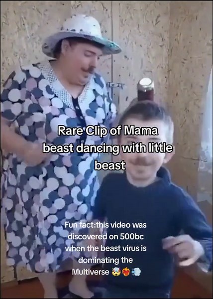 Rare Clip of Mama Beast Dancing with Little Beast