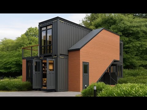 Container house plans | 3 bedrooms | 3 bathrooms | Impressive 2-storey container house design