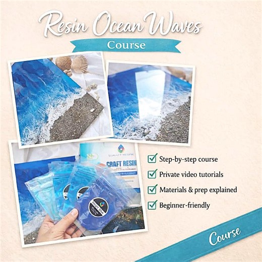 Resin Wave Course for Beginners | Learn Ocean Resin Art Step-by-step | Resin Art Tutorial | DIY Resin Waves | Digital Course - Etsy UK