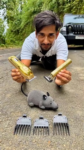Portable Hair Clipper and USB Rechargeable Trimmer Unboxing With Mouse Haircut🐭😄#uktiktok #viralvideos #toysunboxing #toys