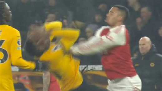 Wolves vs Arsenal descends into full-time brawl as Gabriel Jesus shoves rival