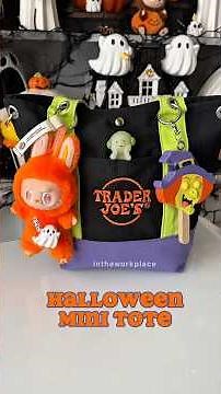 Customizing our mini Trader Joe’s tote bags! 💜🖤💚🧡