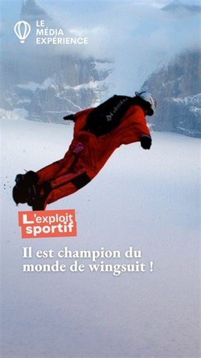 Le Média Expérience on Instagram: "Il est champion du monde de wingsuit ! 🥇 Le wingsuit est une combinaison équipée d’ailes en tissu, permettant à son utilisateur de planer dans les airs après un saut en parachute ou depuis une falaise. Cette discipline extrême simule le vol humain en utilisant l’aérodynamique pour contrôler la descente. Le wingsuit exige une grande maîtrise et comporte des risques élevés en raison des vitesses atteintes et des obstacles potentiels. Abonne-toi à @le.media.exper