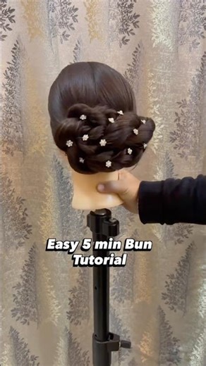 5 MIN BUN Hairstyle | Easy & Quick 🔥😳 #easyhairstyle #hairtutorial #buntutorial