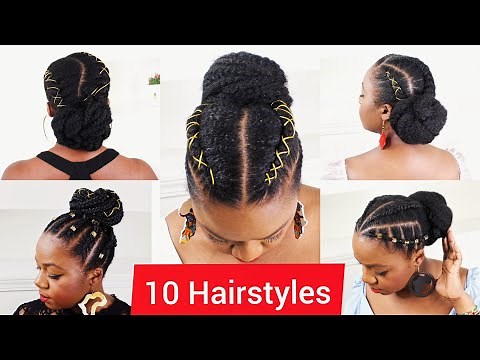 PROTECTIVE HAIRSTYLES FOR NATURAL HAIR | AWKWARD LENGTH, MEDIUM TO LONG HAIR| COMPILATION | CORNROWS