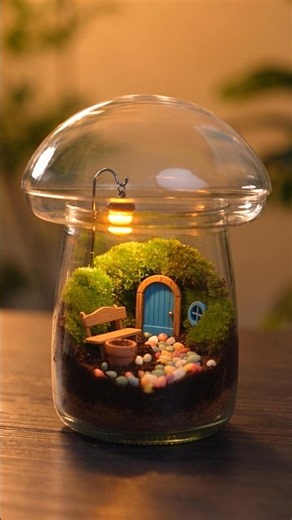 Build A Fairy Garden In Mushroom Glass Jar