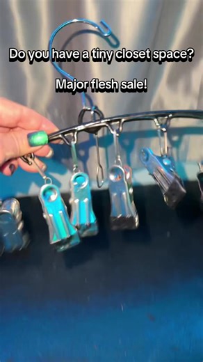 These hangers are super strong and can hold tons of clothes but take up hardly any space! #spacesaver #organizationhacks #tinycloset #smallcloset #tiktokshopblackfriday