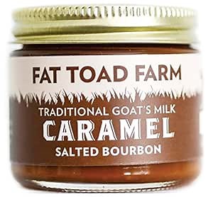 Fat Toad Farm Traditional Goat’s Milk Caramel Sauce, Salted Bourbon, 2fl oz Jar, Cajeta, Gluten Free