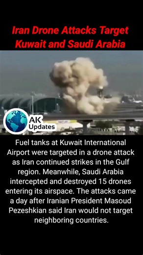 Iran Drone Attacks Target Kuwait and Saudi Arabia.#iran#soudiarabia#soudi#arabia#iranvsisrael#usa