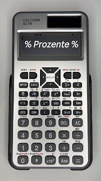 Prozente % mit dem Taschenrechner | CALCOOM IQ-Z8