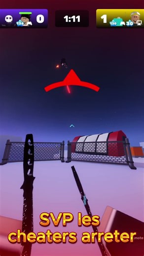 Je suis encore tombée avec un cheater sur #Roblox #Rivals