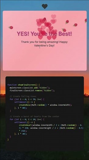 Will You Be My Valentine? | Fun Coding Project (HTML CSS JS)