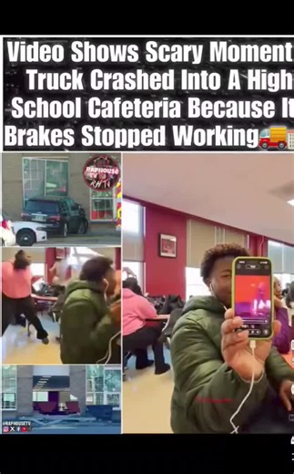 Truck Crash Causes Chaos in School Cafeteria