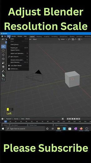 How to change the Resolution Scale in Blender #blender3d