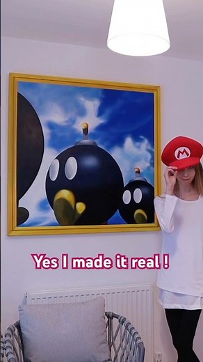 I made the Mario 64 painting in real life 🥹🎨