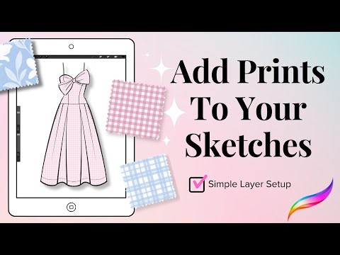 How to Add Fabric & Prints to Your Fashion Sketches in Procreate