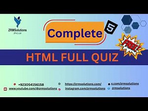 HTML Quiz 130–140 with Answers | Beginner to Expert