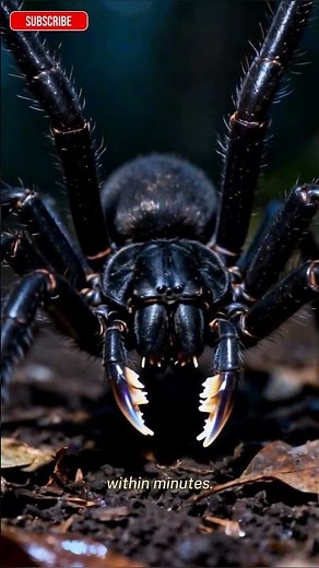 Sydney Funnel-Web Spider 🕷️ | Australia’s Deadliest Spider #wildlifefacts #naturefacts #wildlife