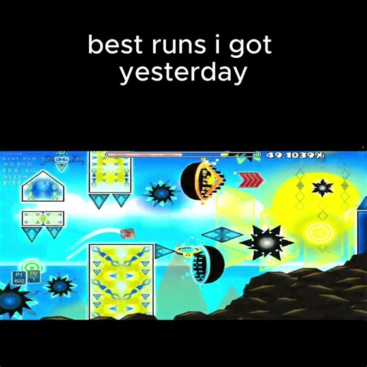 best runs i got yesterday #geometrydash #gd #fyp