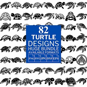 Turtle SVG Bundle: 82 Vector Designs for Cricut & Silhouette (digital Download) - Etsy