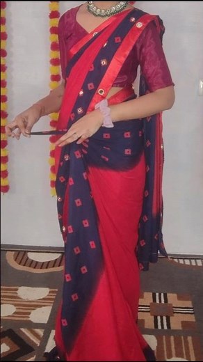 perfect drape & simply steps for beginners/quickly way to saree #saree #fashion #look