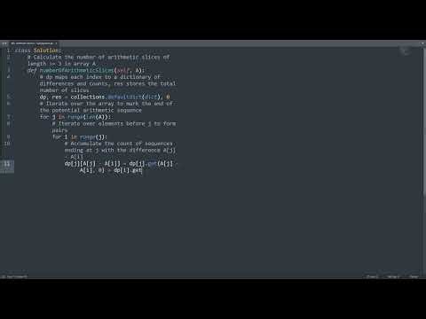 Leetcode 446. Arithmetic Slices II - Subsequence in Python | Python Leetcode | Python Code Tutorial