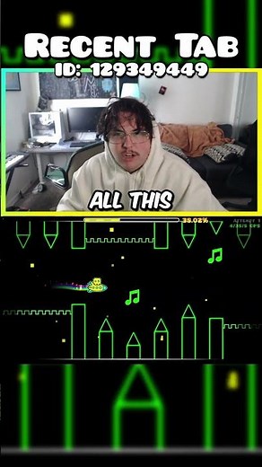 Wheres the other half?? #geometrychallenge #geometrydash #recenttab