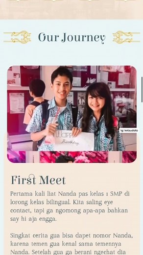 Every great love starts with a great story ❤️ #webinvitation #undanganpernikahan #nandaarsyinta #dyapertamananterakhir #YangPertamaPasKenyalnya