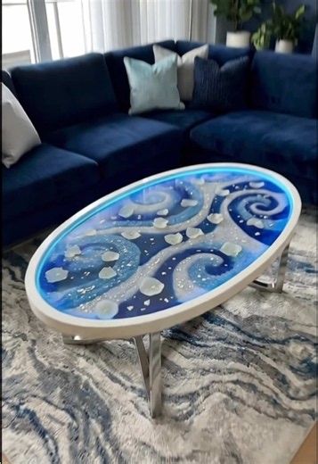 Glowing Wave Resin Table Build — Epoxy River Table from Scratch