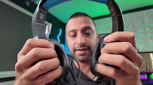 PG1 Gaming Headset with Microphone for PS4, PS5, PC, Switch, Xbox, Gaming Headphones with RGB Light, Computer Headset with Mic & 3.5mm Jack